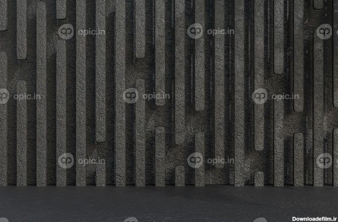 دانلود عکس انتزاعی اتاق خالی پس زمینه دیوار سنگ سیاه گرانج | اوپیک