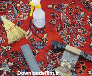 پرداخت و روگیری فرش و تابلو فرش دستباف برای یکدست کردن سطح قالی ...