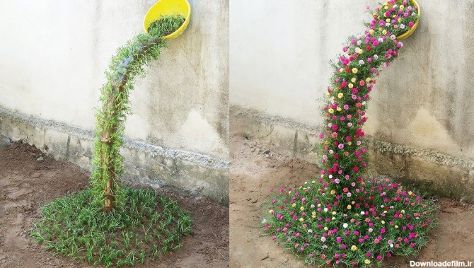 ایده های خلاقانه؛ باغ آبشاری یه ایده جذاب واسه باغچه های کوچیک که خیلی هم لاکچریه