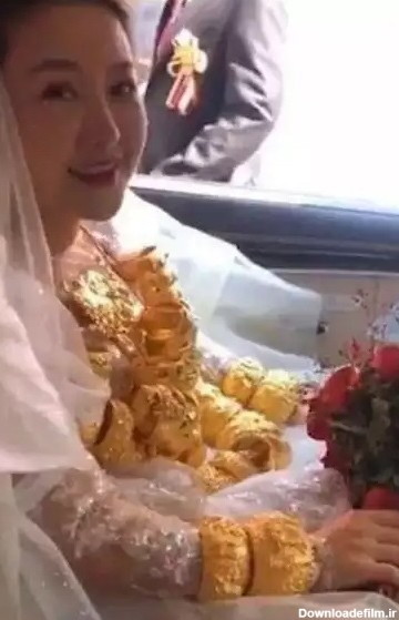 عروس خانم با ۶۰ کیلو طلا +عکس