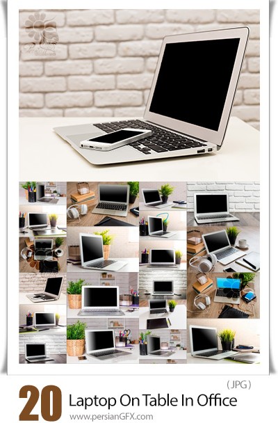 دانلود 20 عکس با کیفیت لپ تاپ روی میز در دفتر کار - Laptop ...
