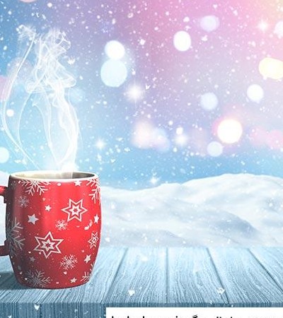 عکس چای داغ در زمستان