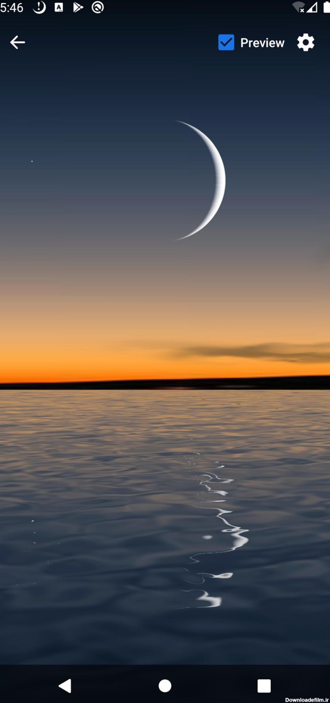 Moon Over Water Live Wallpaper 1.26 - لایو والپپیر مـاه و دریـا ...