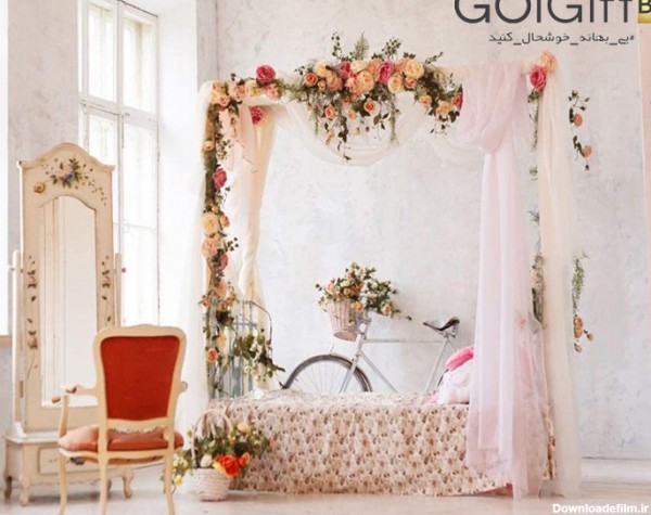 گل گیفت | تزیین اتاق عروس با گل