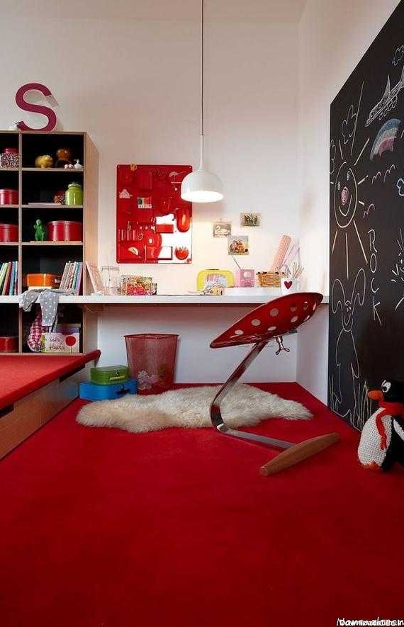دکوراسیون اتاق خواب های قرمز برای دختر و پسر + تصاویر