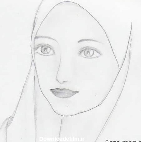 عکس نقاشی حجاب زیبا