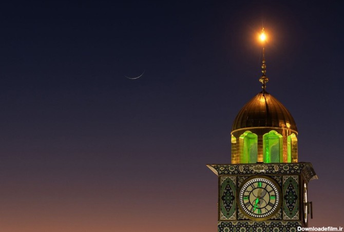 تصاویری از هلال ماه رمضان بر فراز حرم حضرت عباس(ع) - تابناک ...