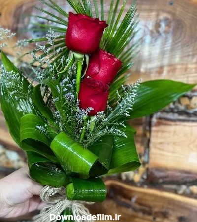 دو شاخه گل رز تزیین شده a856 09129410059- ارسال گل در محل تهران ...