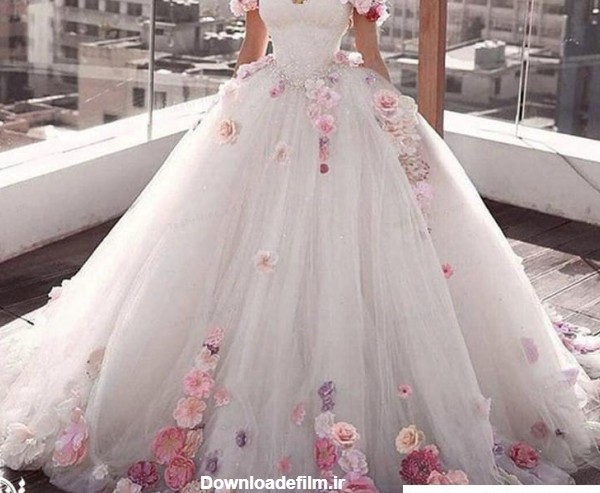 عکس لباس عروس پرنسسی پفی دخترانه