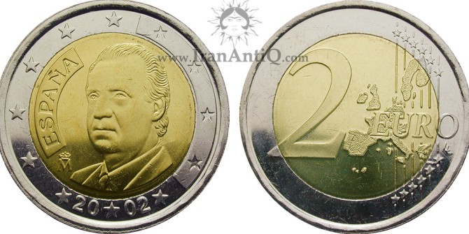 معرفی و مشخصات سکه 2 یورو خوان کارلوس یکم