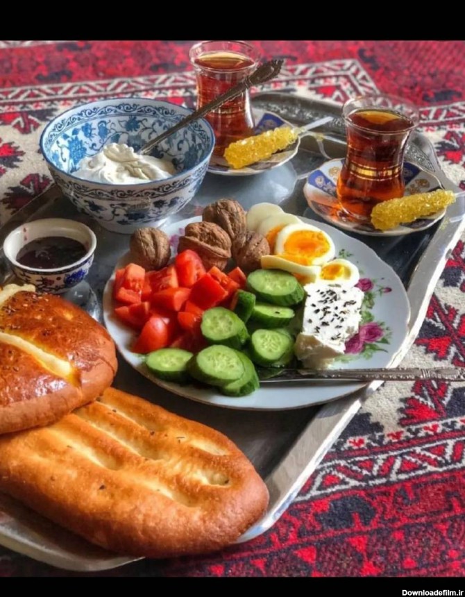 عکس صبحانه ساده ایرانی