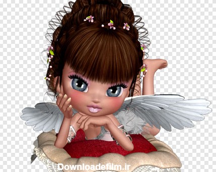 دانلود فایل png کاراکتر گرافیکی دختر کوچولوی فرشته و عروس