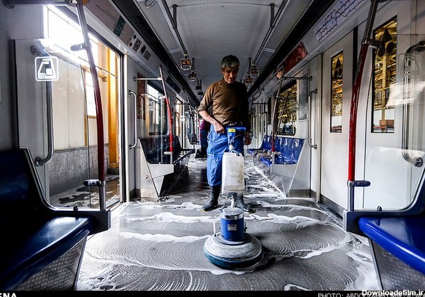 شستشوی قطارهای مترو تهران (+عکس)