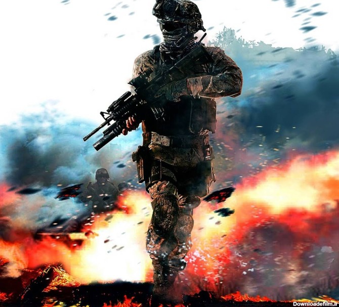 عکس زمینه سرباز و آتش جنگ پس زمینه | والپیپر گرام