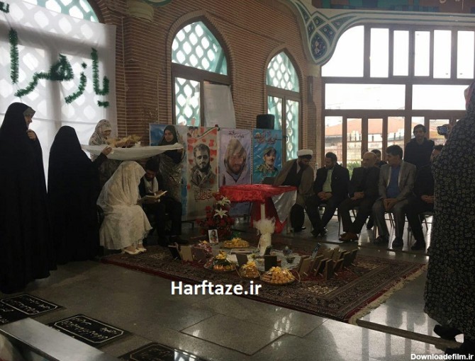 مراسم عقد یک زوج جوان در جوار مزار شهید بابک نوری هریس - پایگاه ...