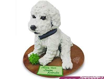 کیک تولد حیوانات - کیک سگ برفی | کیک آف