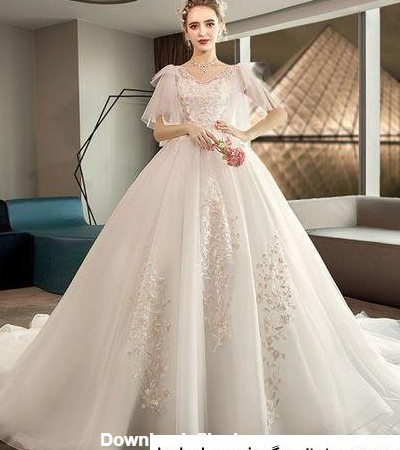 عکس لباس عروس پرنسسی پفی دخترانه تازه