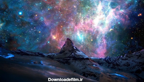 عکس کهکشان برای پس زمینه کامپیوتر