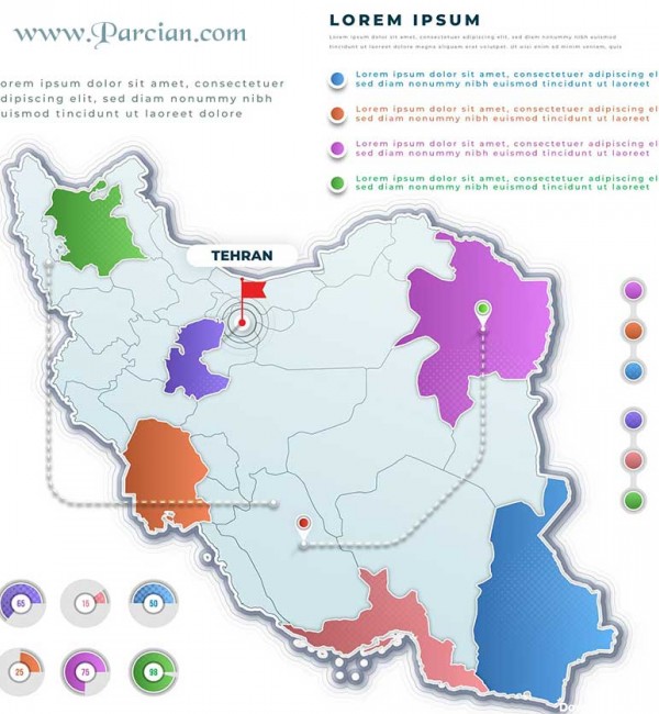 نقشه ایران لایه باز