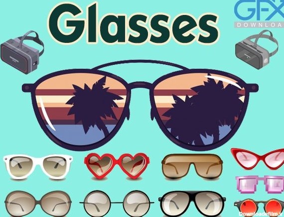 25 وکتور عینک Glasses