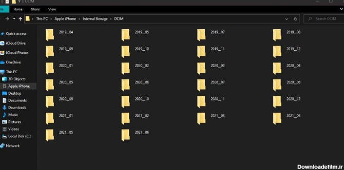 استفاده از File Explorer برای انتقال عکس از آیفون به کامپیوتر