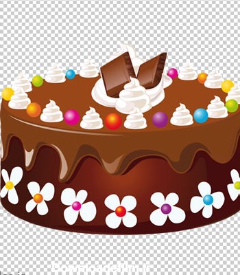 دانلود کیک جشن شکلاتی خامه ای کارتونی بصورت فایل دوربری شده بدون ...