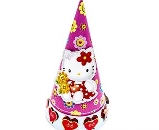 کلاه تولد دخترانه - کلاه کیتی طرح قلب | کیک‌آف