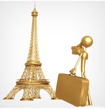 عکس با کیفیت سه بعدی و طلایی سفر به پاریس و برج ایفل