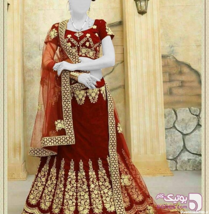 لباس عروس هندی قرمز لباس  مجلسی