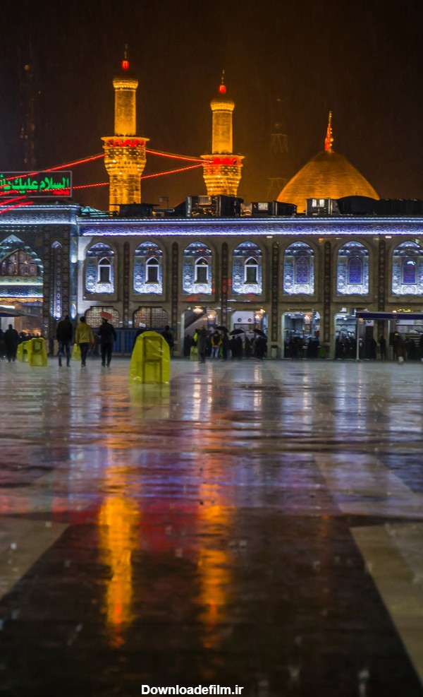 تصاویر زیبا از حرم امام حسین (ع) در روزهای بارانی/ من ... قدم‌زنان ...