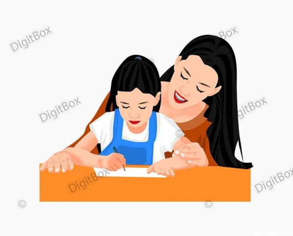 عکس مادر و فرزند کارتونی - دیجیت باکس - DigitBox