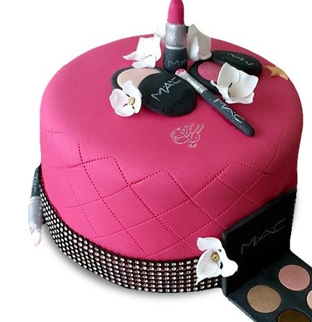 کیک تولد زنانه - کیک لوازم آرایش ۳ | کیک آف