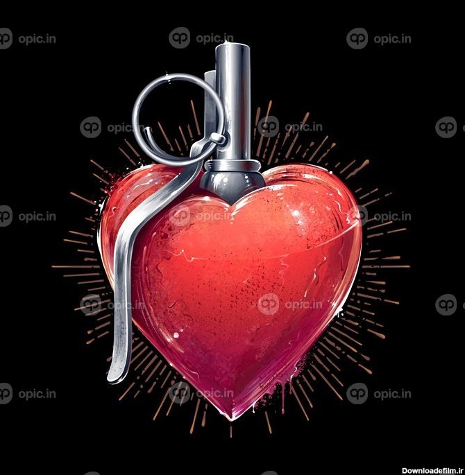 دانلود وکتور هنر نارنجک قلب وکتور هنر گرانج تصویر شکل قلب با عناصر ...