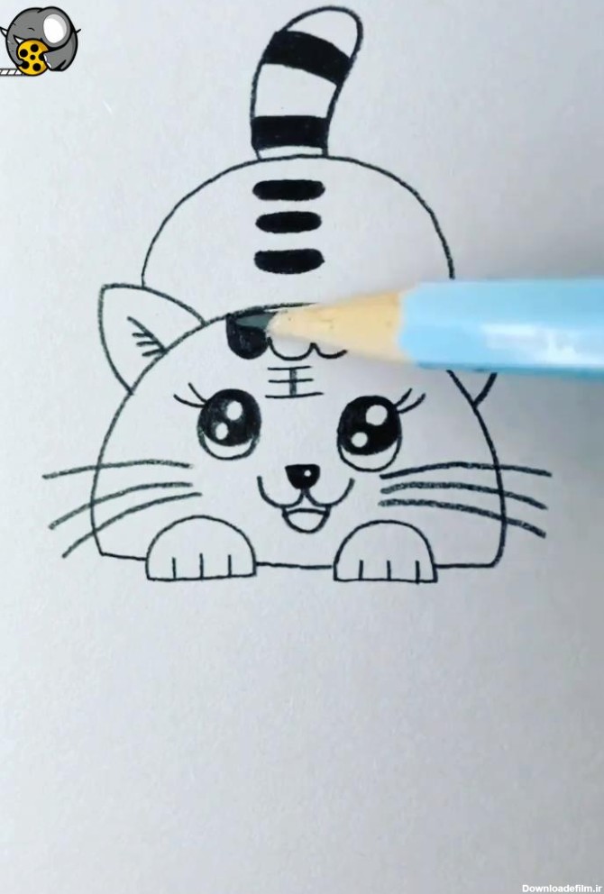 آموزش نقاشی گربه برای کودکان - فیلو