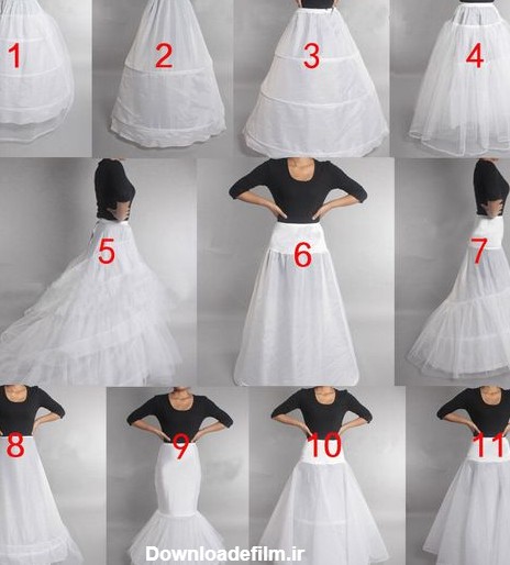 آکادمی هنرانه ژیپون لباس عروس برای دامن های مختلف لباس مجلسی و عروس
