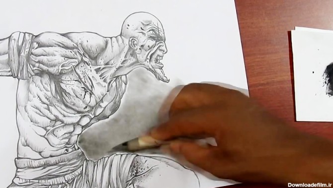 How to Draw Kratos (God of War) Comic Style | Time Lapse