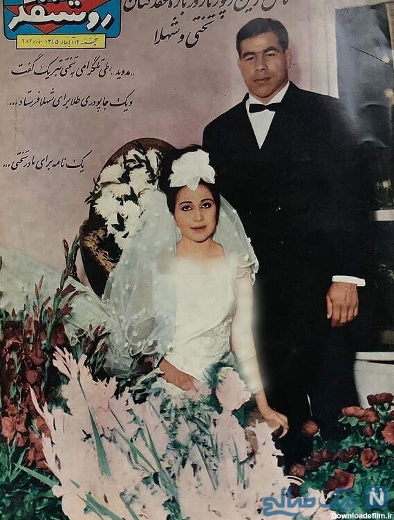 غلامرضا تختی | عکس عروسی غلامرضا تختی به همراه همسرش شهلا توکلی