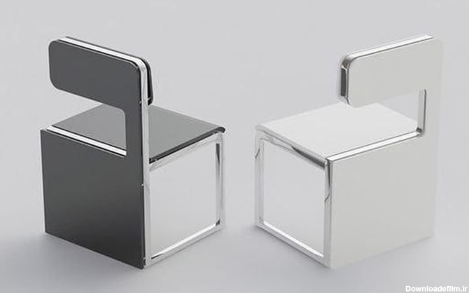 خلاقیت در طراحی و تولید صندلی / دو صندلی مدرن که با هم میز ...