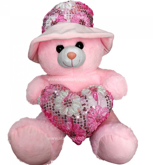 عروسک خرس روز ولنتاین خارجی - آرام تویز