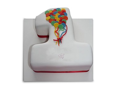 سفارش کیک تولد - کیک عدد یک بادبادکی | کیک آف