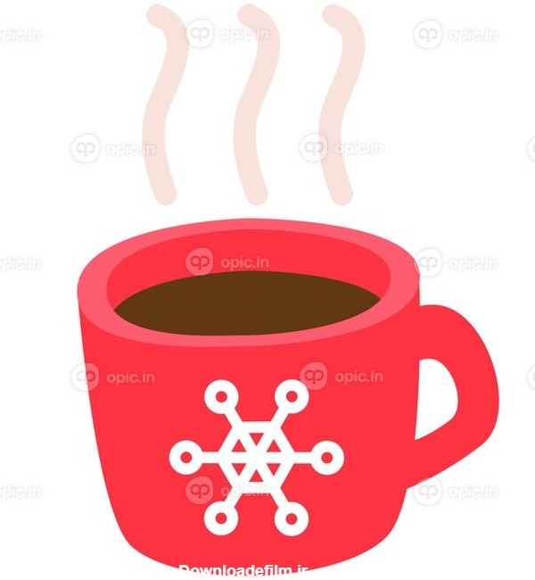 دانلود وکتور لیوان کارتونی خنده دار با چای داغ یا قهوه وکتور ناز ...