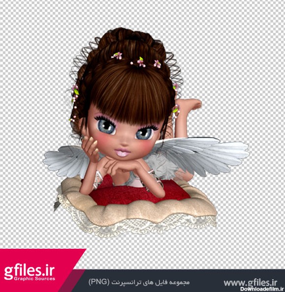 دانلود فایل دوربری شده کاراکتر دختر کوچولو با لباس فرشته با فرمت png