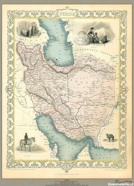 نقشه ایران 1851 میلادی (33) – موسسه جغرافیایی و کارتوگرافی سحاب