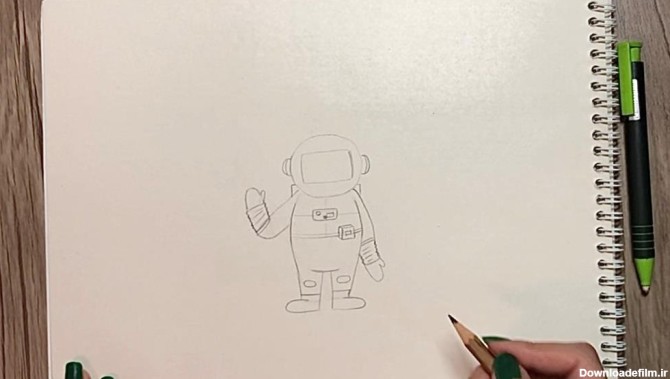 آموزش نقاشی آدم فضایی آسان برای کودکان - آموزشگاه نقاشی آنلاین لیلیکی