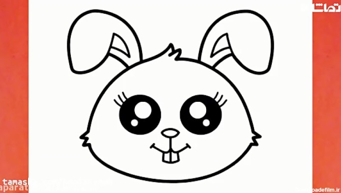 نقاشی کودکانه خرگوش بامزه cute bunny