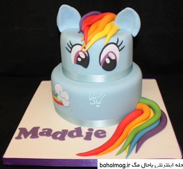 خرید و قیمت عکس تزئین روی کیک تم تولدی پونی