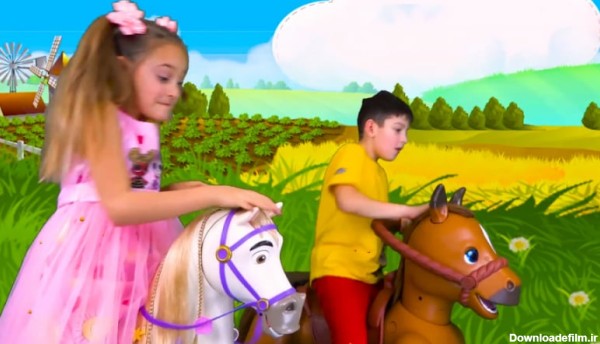اسب سواری ساشا و مکس / بازی های کودکانه