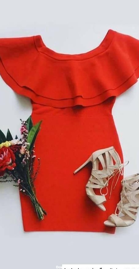 لباس مجلسی قرمز بلند شیک دخترانه
