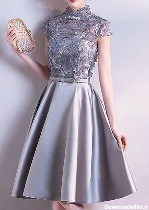 21 مدل لباس مجلسی گیپور و ساتن کوتاه ❤️ پرانا