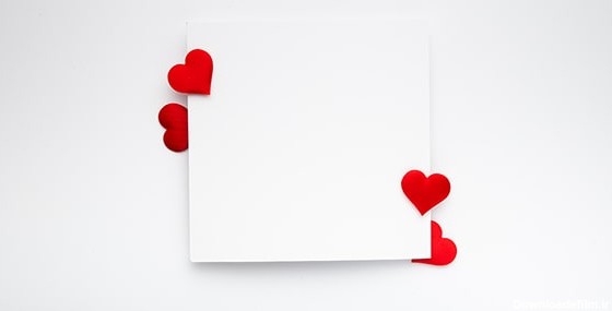تصویر کاغذ سفید و قلب قرمز با مفهوم عشق | فری پیک ایرانی | پیک فری ...